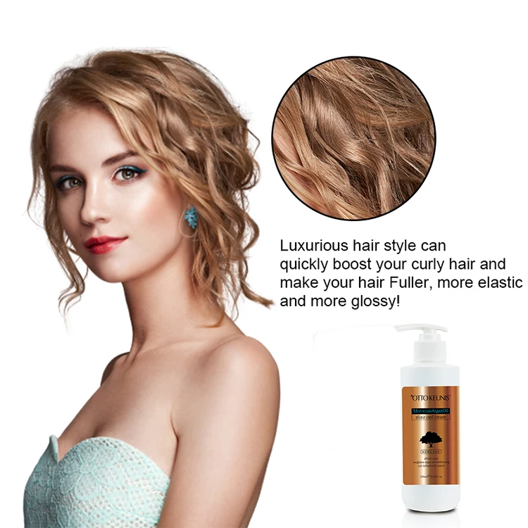 Private Label Argan Oil African Soft Hair Care Elixir Wigs Curly Frizz Control Curl Cream for Wig