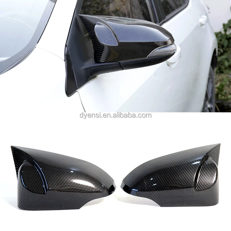 Приклеивающаяся боковая зеркальная крышка из углеродного волокна для Toyota COROLLA 2014-2019, сменная Крышка для внешнего дверного зеркала, корпус