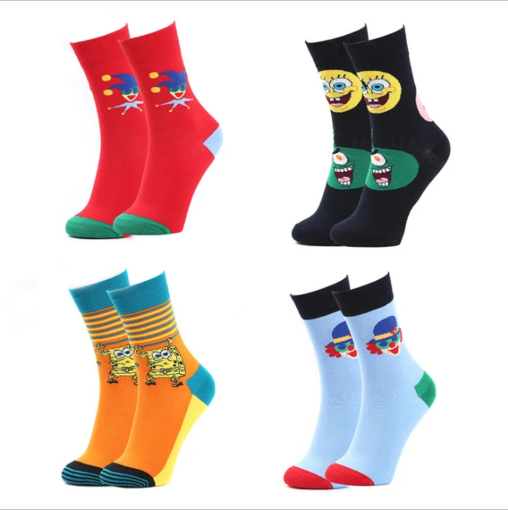 HF Hip-hop fashion cotton skateboard sports in tube male and female couple socks