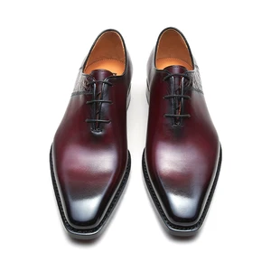 Online Technical Support Customize Fashion Dress Shoe Oxford Formal Cow Leather Shoes for Men