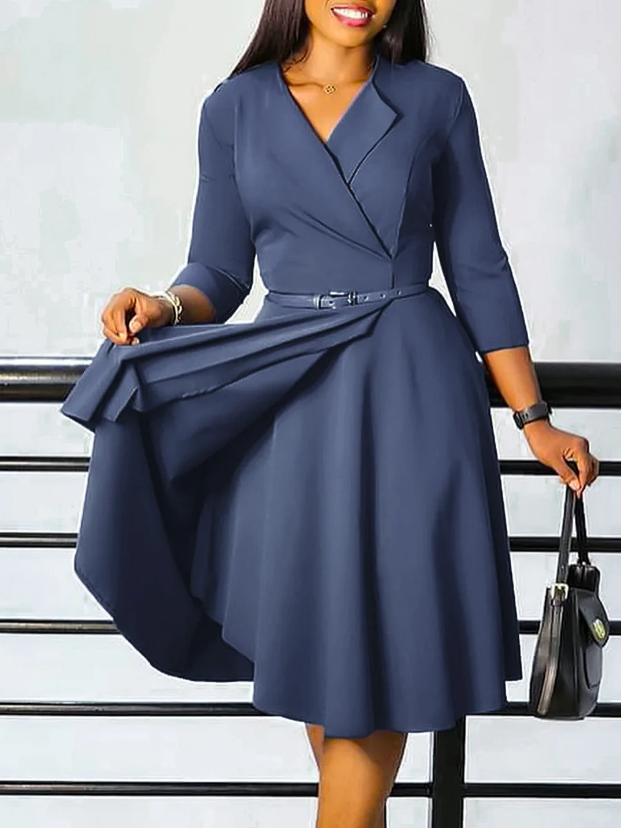 women's fall work dress Women Dresses Autumn Winter Elegant Slim Hips Dress OL Styles Professi –  SeloYoha