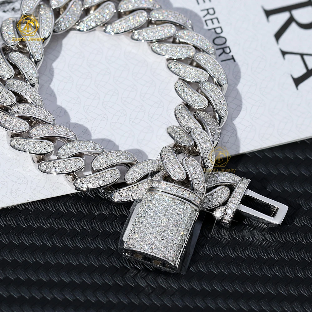 Moissanite Jewelry Iced Out Bracelet Miami Gold Plated Wholesale