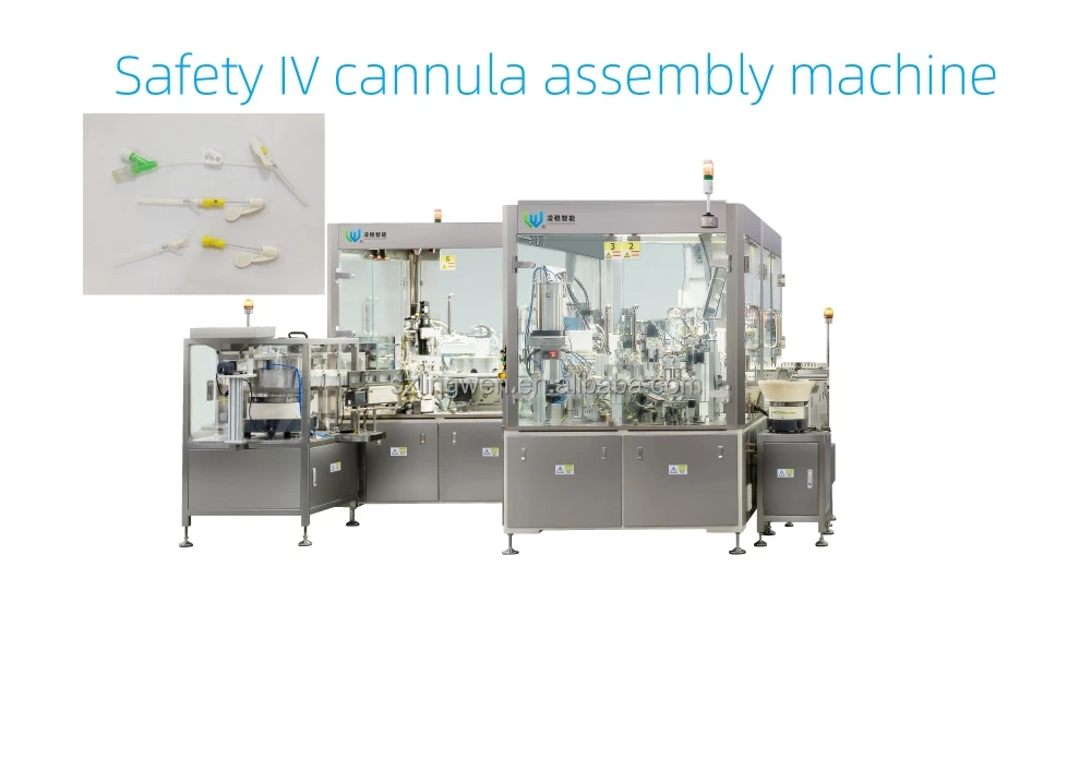 Fully Safety Iv Cannula Catheter Assembly Line Machine 18g 20g 22g 24g