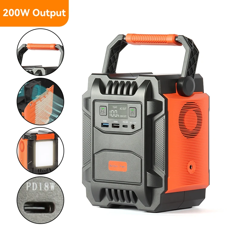 FlashFish Mobile Charging Generator Backup Battery 200W 400W Portable Powered Generator Supply