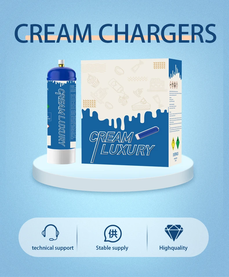 Customized 580g Whipped Cream Chargers Gas Bottle Kitchen Dessert Tools
