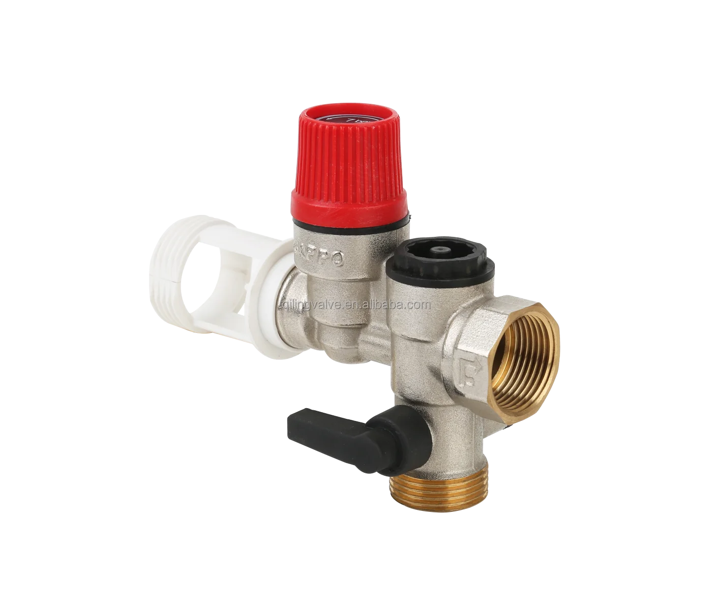 Therm Silence Valve Set HVAC High Temperature 6 Bars Pressure Customized Brass Safety Valve Pressure Control Relief Valve