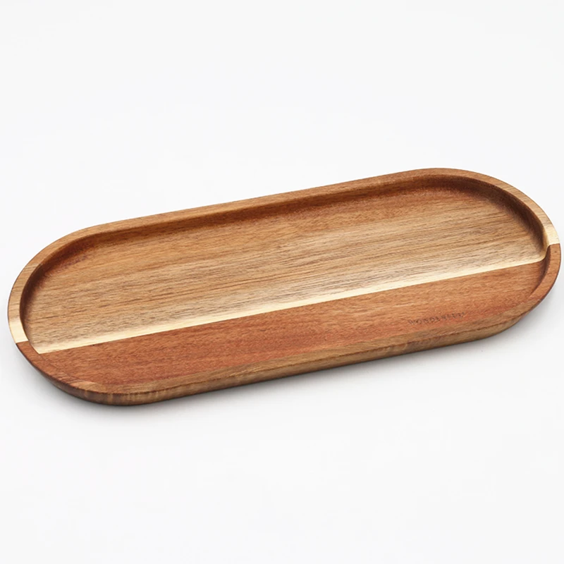 Rectangle Wood square Shape  Serving Wooden Food Plate Bread Wood Tray for Cake