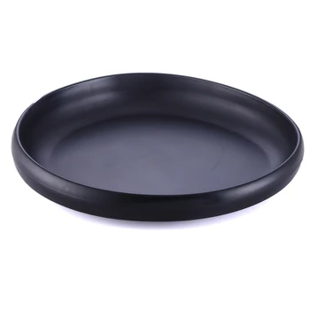 Nordic Restaurant Dinnerware Unbreakable Black matte Egg shape Melamine Charger Plate