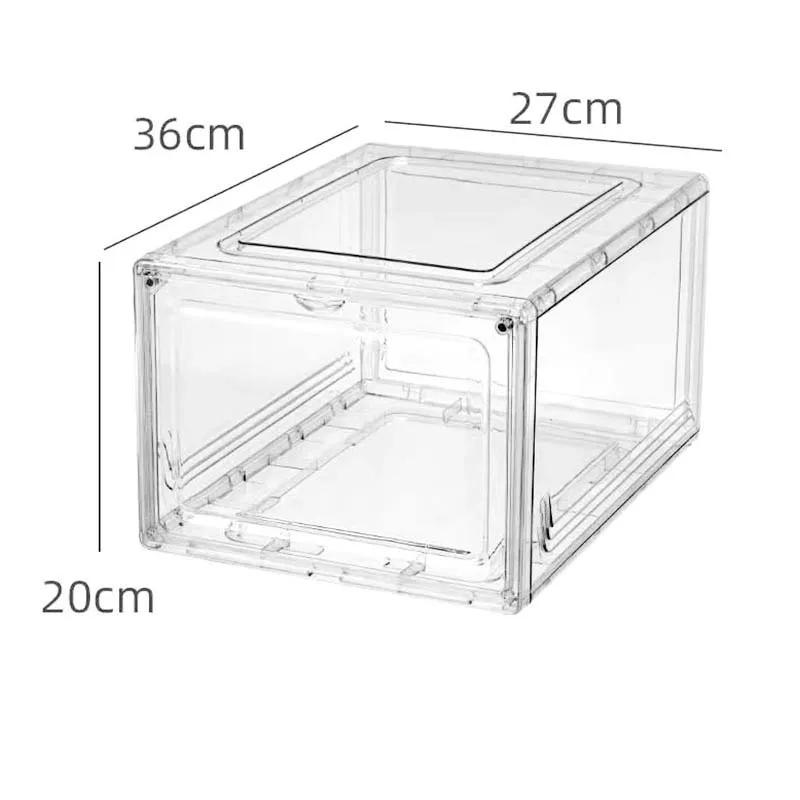 Factory Hot Selling Plastic Acrylic Sturdy High Permeable Storage Boxes Stackable Shoe Box details