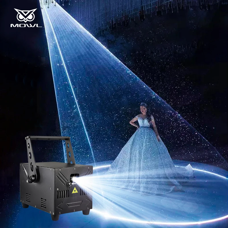 DMX レーザー 舞台照明 ホワイト レーザーライト 照明 led ステージライト クラブ ミラーボール