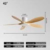 42inch- White + natural wood color