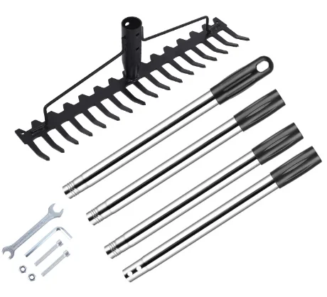 Silt Leaf Rake Pool Carpet Rake & Spading Forks Root Rake for Mini ...