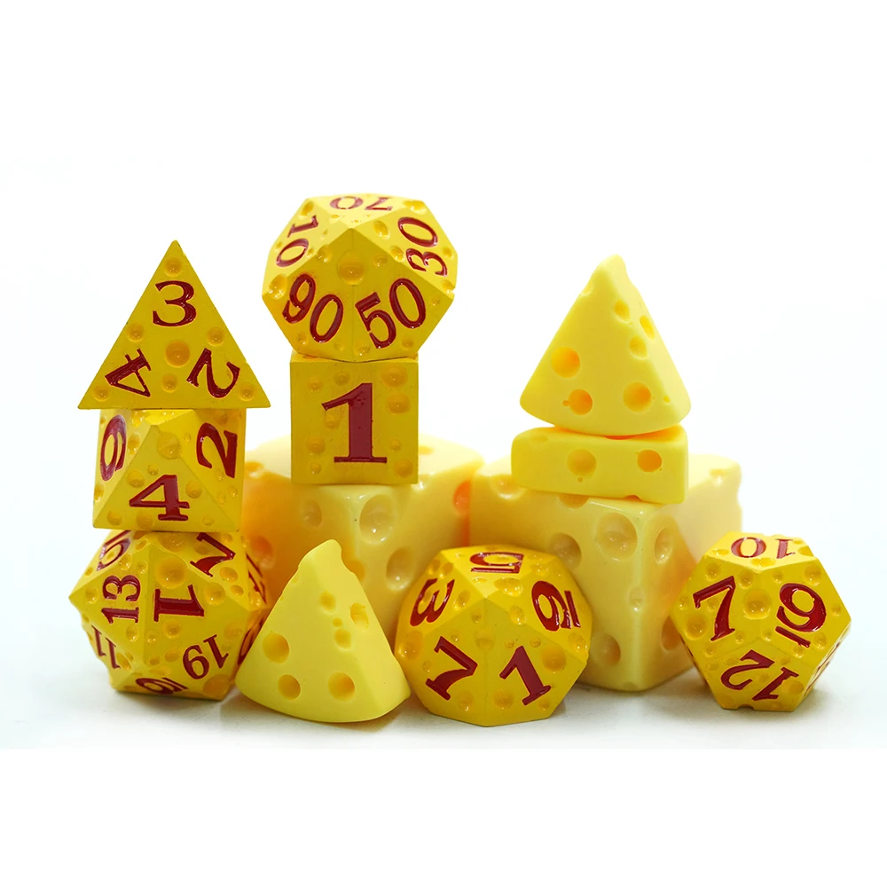 Díospóidheallais Dnd Dice Cló Saincheaptha agus Logó Airgead Ór Dice Set do Dungeons and Dragons Rpg