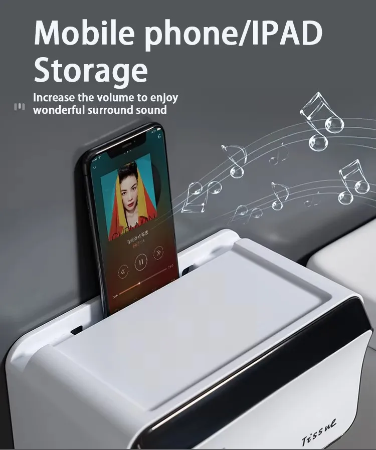 High Quality Modern Wall Mounted Plastic Paper Storage Box Facial Tissue Box Holder details