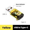 USB-A M a Tipo-C F Giallo