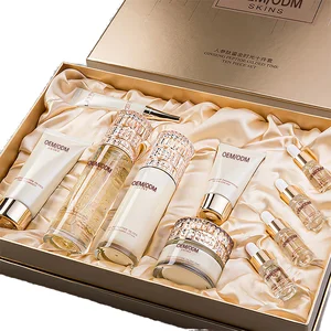 Anti-wrinkle and Anti-aging Whitening Firming Facial Care Set Includes Facial Cleanser Toner Cream Essence for All Skin Types