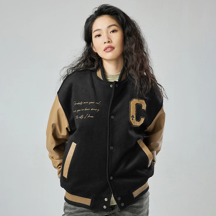 LEATHER EMBROIDERED VARSITY JACKET – FELLAS BY HAQI®