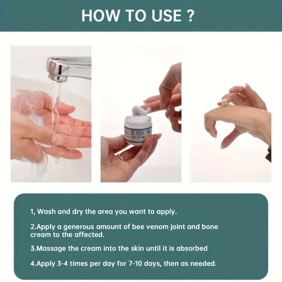 New Zealand Bee Venom Joint Relief Moisturizer, New Bee Venom Cream for Back, Neck, Hands, Feet Joints and More