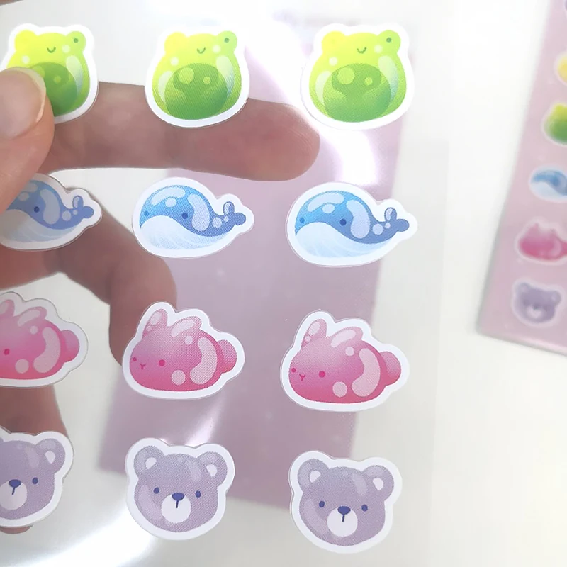 Planner Stickers Custom Vinyl Waterproof Printing Adhesive Printed Cosmetic Holographic Sticker Washi Paper Korean Sticker Sheet