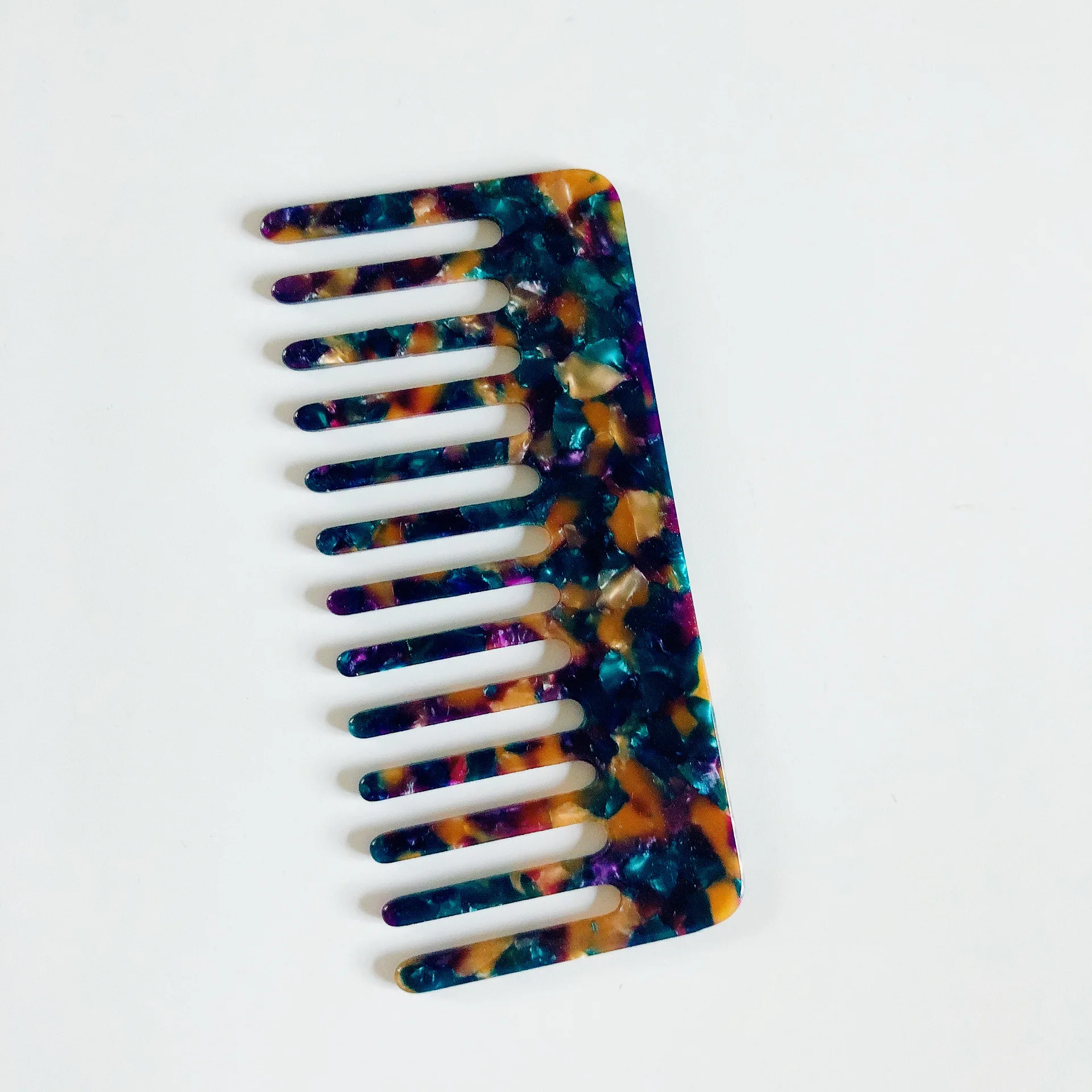 High Quality Custom Design Rectangular Hair Comb Cellulose Multi Color Acetate Combs