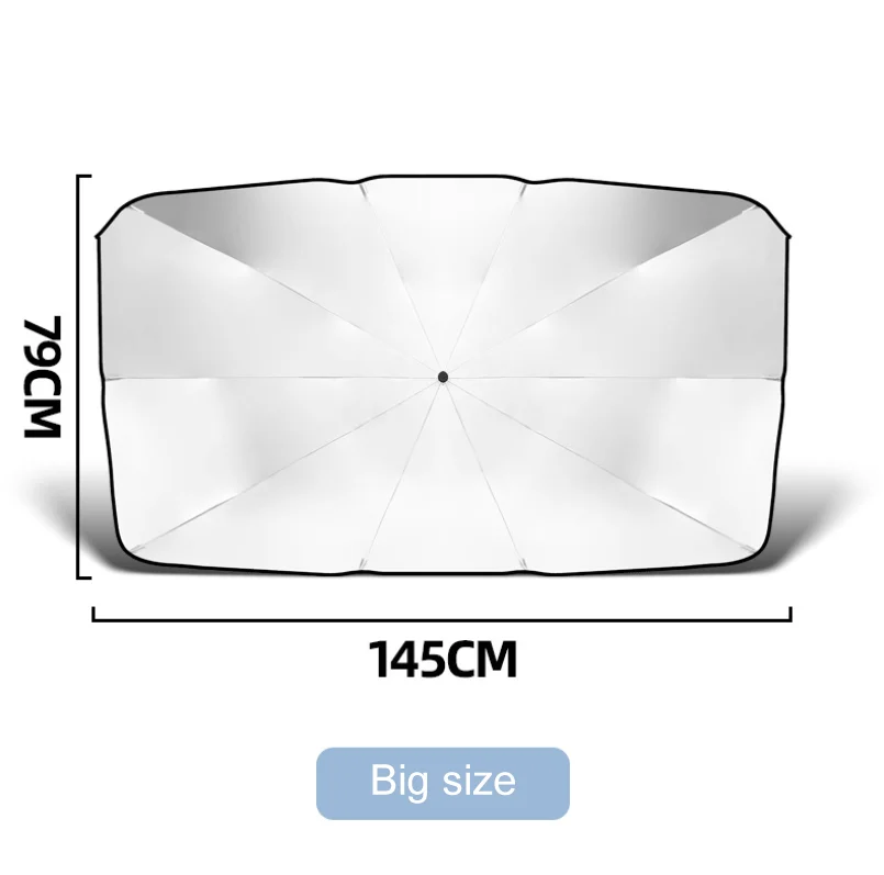 Car OEM Auto Front Solar Windshield Motorized Foldable Umbrella Sunshade Compatible with Most Vehicle UV Window Sun Shade