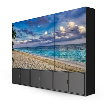 Brand High Quality 46 55 65 Inch Video Wall Lcd Tv Panel Low Price Super Narrow Bezel Floor Stand Advertising Hot Selling