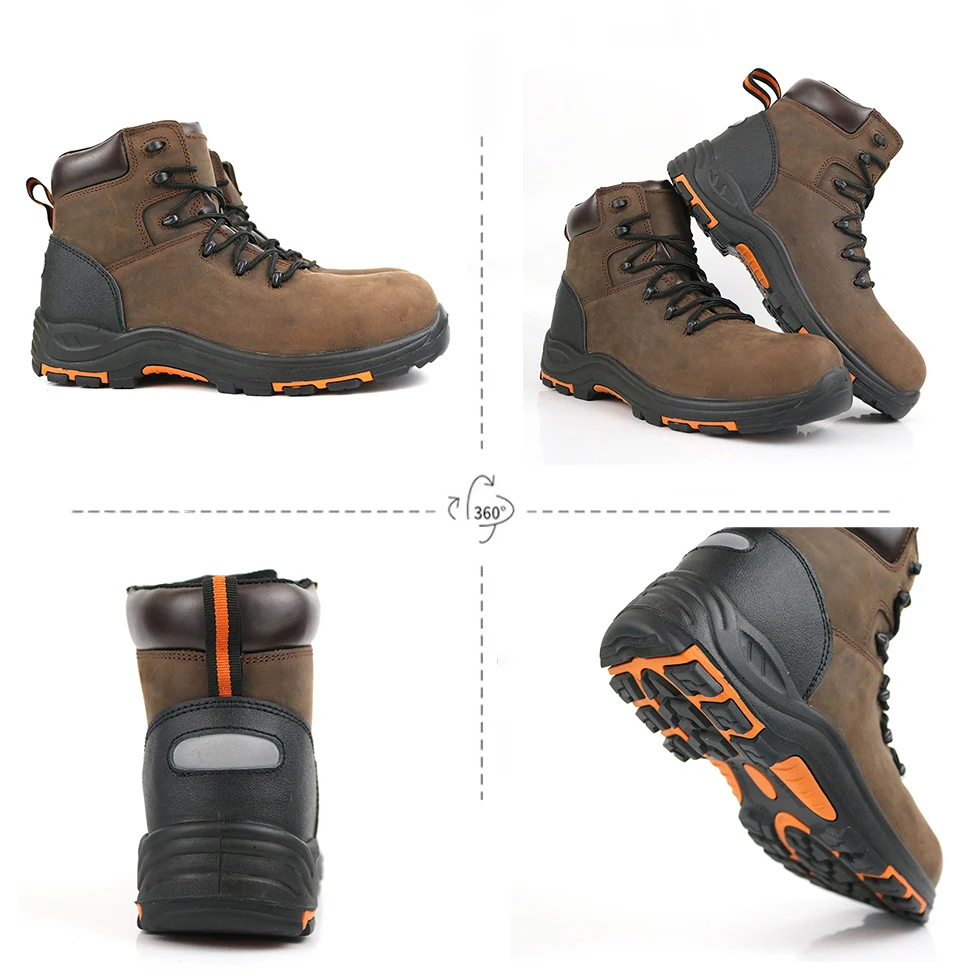 Anti Static Slip Resistant Composite Toe Cap Genuine Lightweight Men's Safety Boots Work Wear Metal Free Safety Shoes
