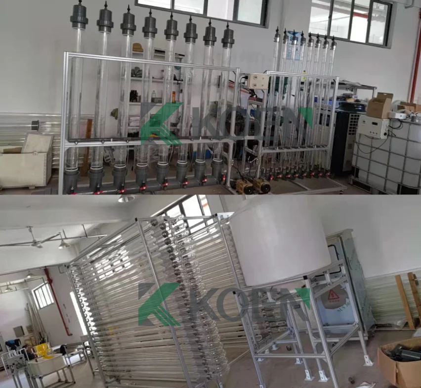 Vertical Pipeline Structure Algae Photobioreactor