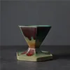Diamond coffee cup-style one (kiln turns green) 170ml
