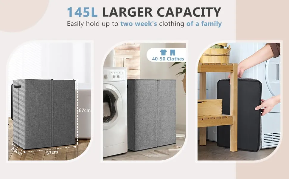 Wash Bag Set Custom Large Laundry Hamper Foldable Laundry Basket With