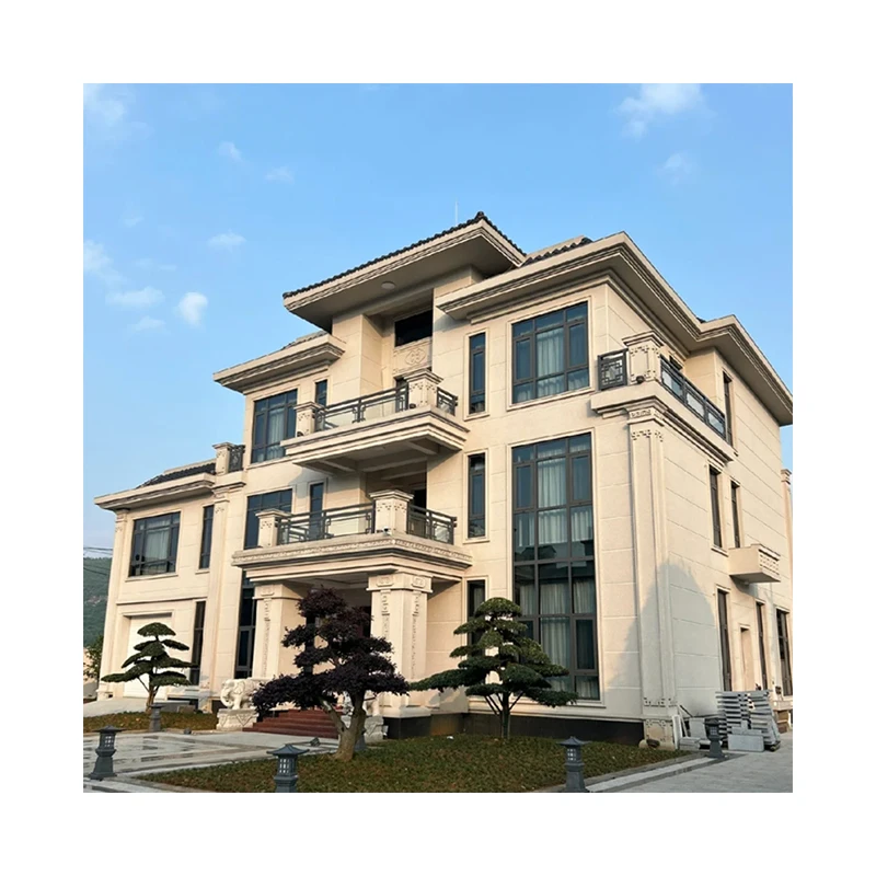 Natural Beige Sandstone Tiles for Luxury Villa Honed Exterior Wall Stone Design for Stone Cladding Exterior Decorative Project