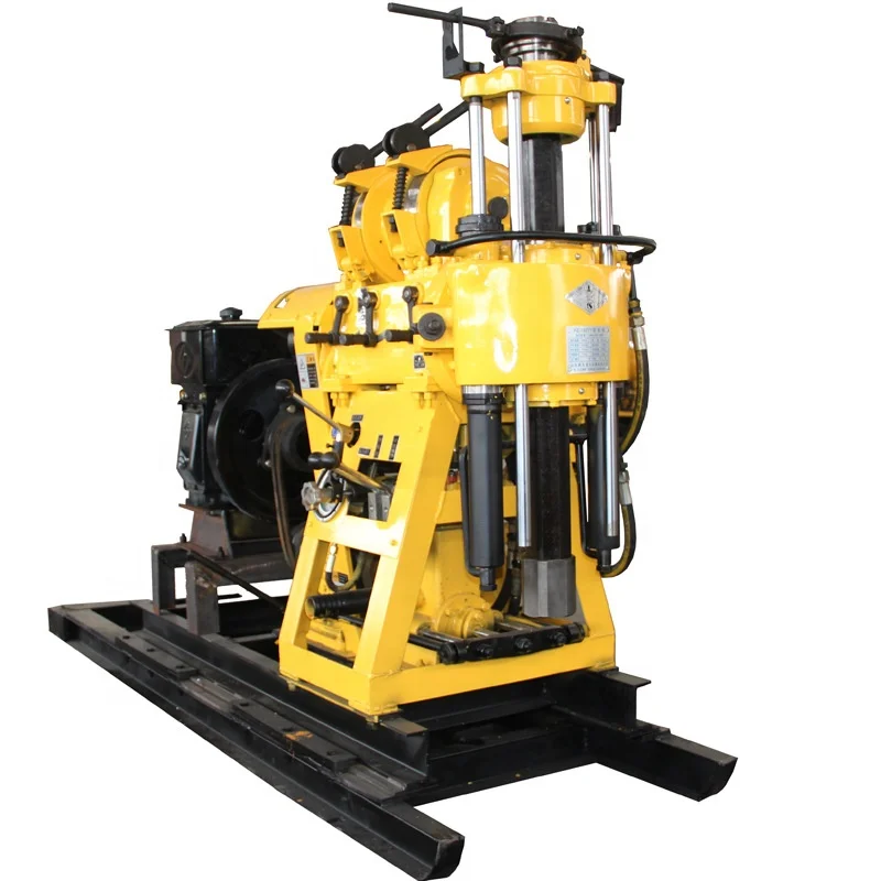 
 Hydraulic borehole water well drill/200m diamond rock core rig machine HZ-200Y digging a well equi