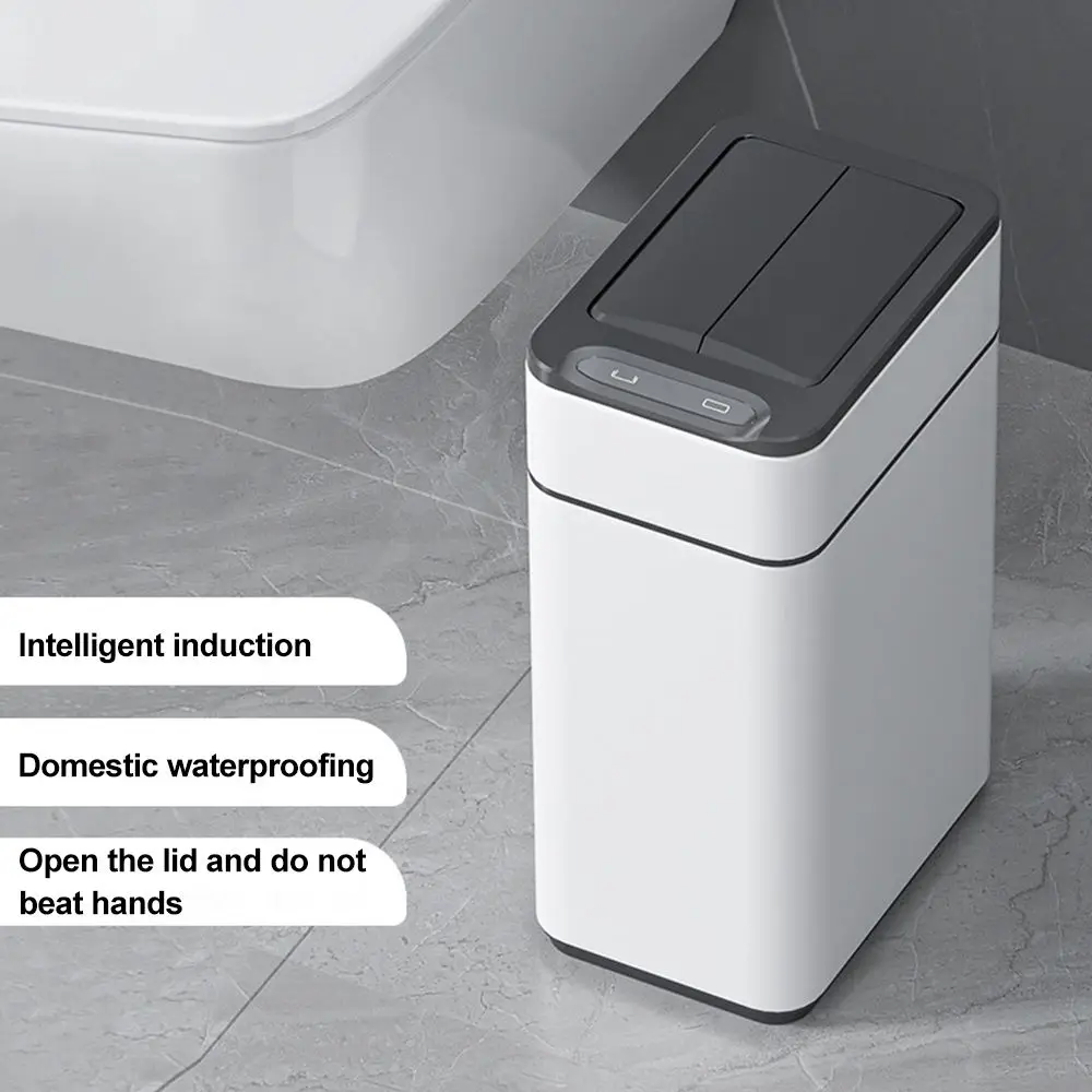 Trash Automatic Can Sensor Touchless Stainless Steel Dustbin 2024 New Garbage Can 15 Gallon Smart Induction Wastebasket Factory
