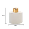 100ml porcelaine blanche + bouchon intérieur + anneau doré