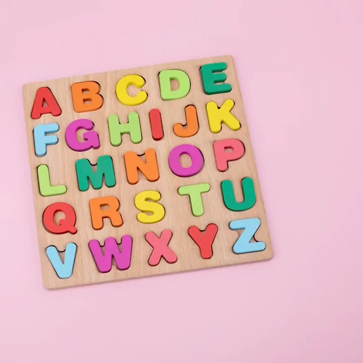 Children Toddler English Montessori Board Alphabet Abc Letter And