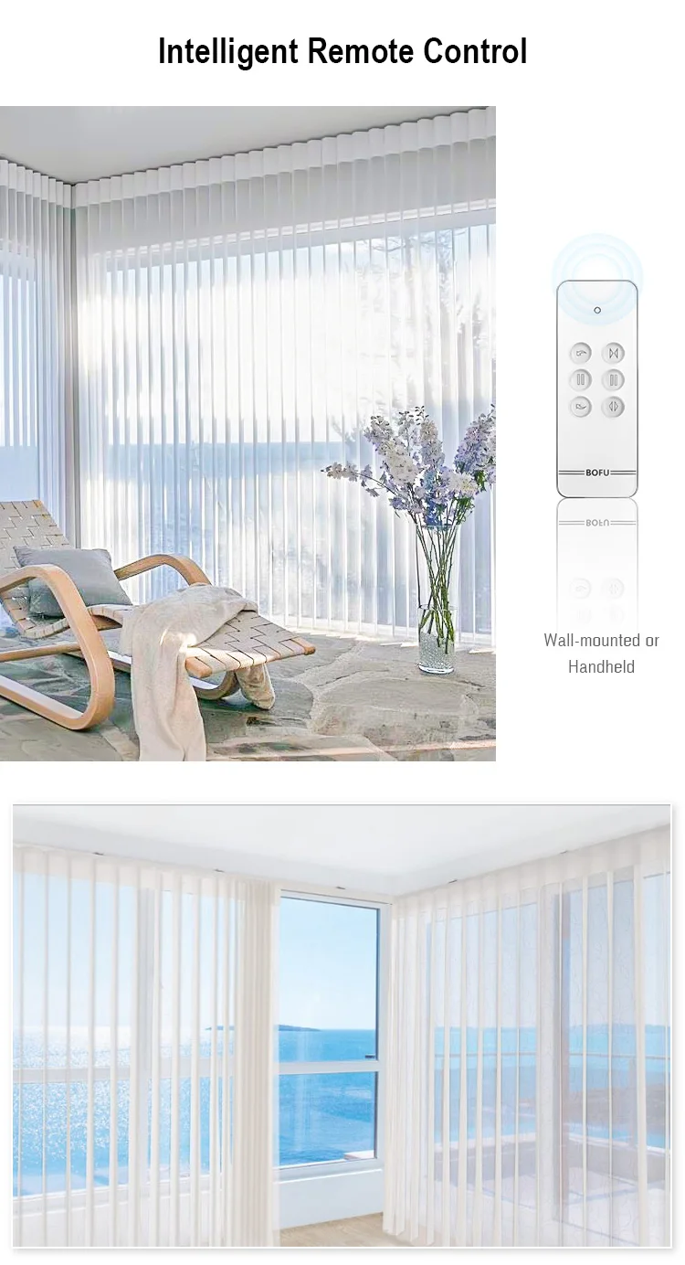 Home Decor Smart Electric Vertical Blinds Office Living Room