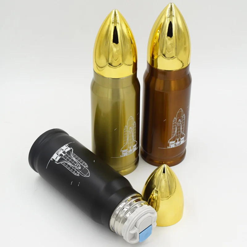 Shotgun Shell Bullet Shaped Vacuum Rocket Shaped Bullet Water Bottle -  China  Hot-Selling and Coffee Cup price