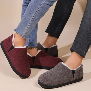 Men's Women's Lightweight Fluffy Cushioning Plush Warm Closed Toe Fur Winter Comfort Soft TPR Anti-Slippery Indoor Fashion Trend