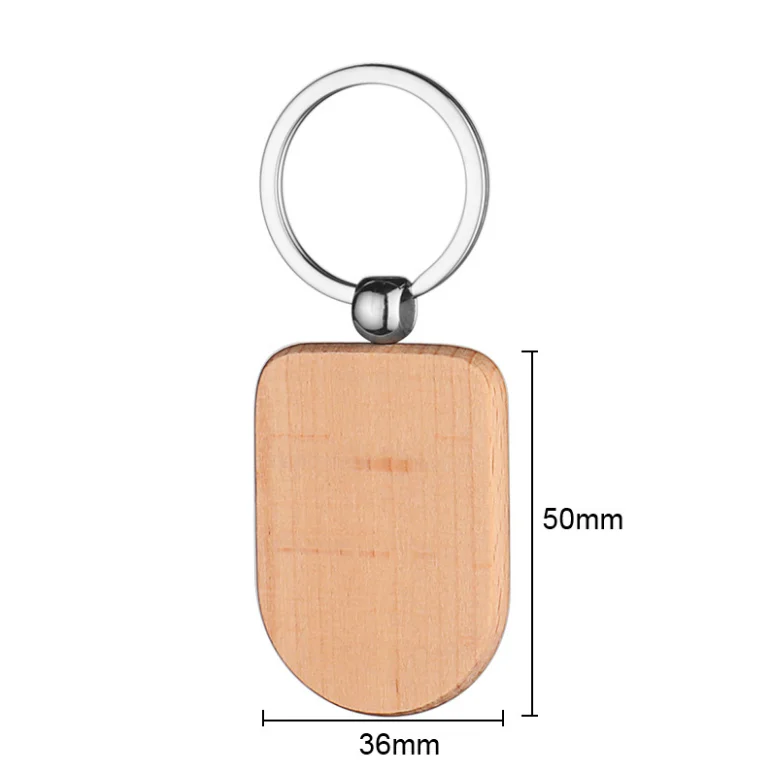 In Stock Blank Key Chain Cheap Custom Personalized Funny Cute Design Olive Wood Carving Couple love Keychain