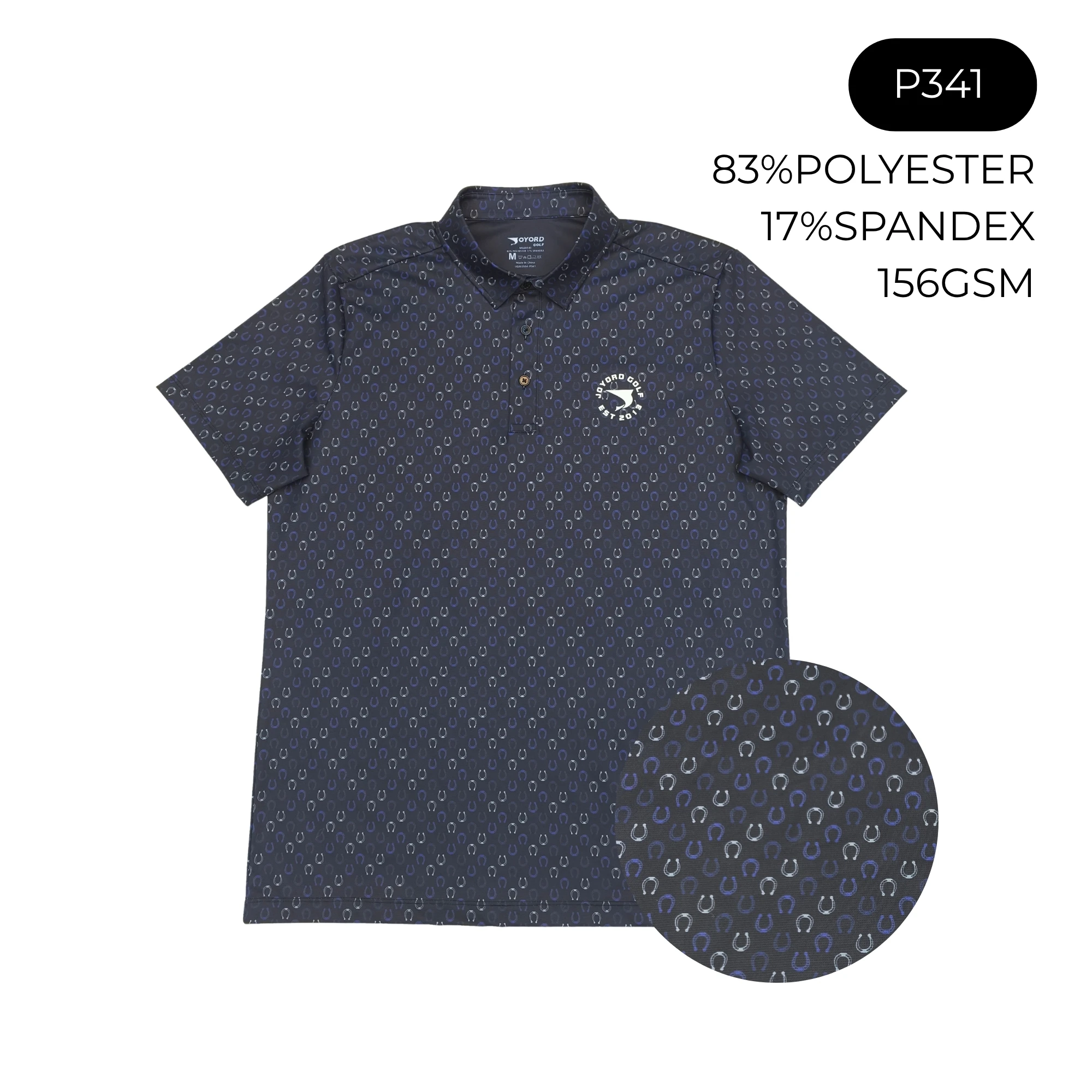 Custom Neon Sublimation Printing Golf Polo Pattern Print Quick Dry Slim Fit 4 Way Stretch Golf Shirts for Men Women Poloshirts