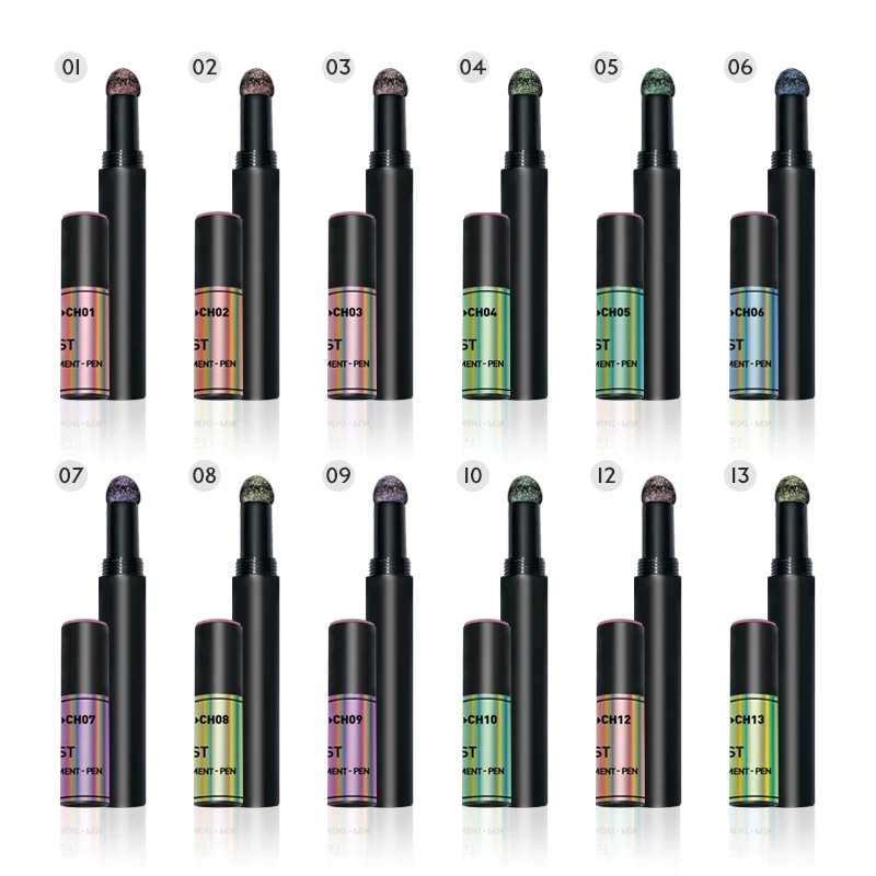 エアクッションホログラフィックレインボーオーロラネイルマジックパウダーペンアイシャドウとネイルアートクロームネイルパウダーのデュアルユース Buy スポンジペン マニキュアクッションマジックペン ネイルパウダーペン Product On Alibaba Com