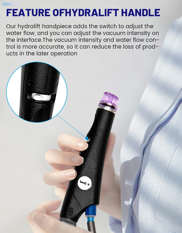 Commercial Hydrafacial Machine with 1 Year Warranty 3 Handles and 220W Working Power for Skin Rejuvenation