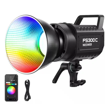 NEEWER FS300C 300W RGB Bowens Mount Video Light for Photography & Live Streaming for Video Recording
