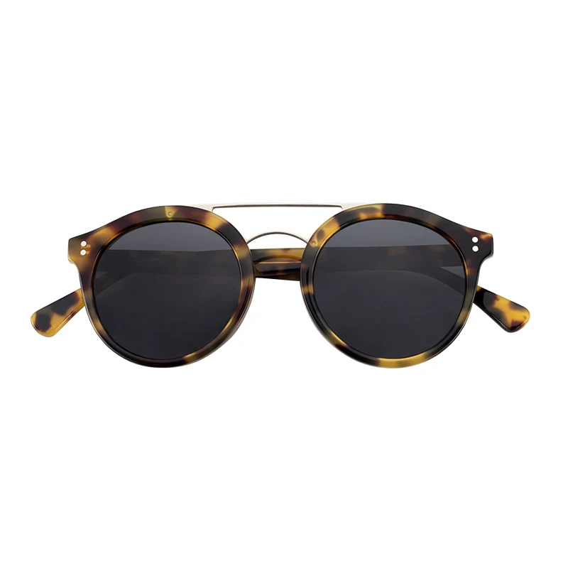 High Quality Custom Acetate Polarized Sunglasses with Double Bridge Transparent Frame and TAC Lenses