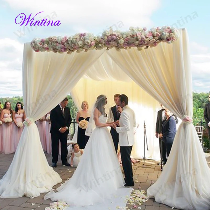 Customized Wedding Stage Decoration Aluminum Pipe And Hanging Curtain Wedding  Decoration Background - Buy Wedding Background,Wedding Background Design, Wedding Curtains Product on 