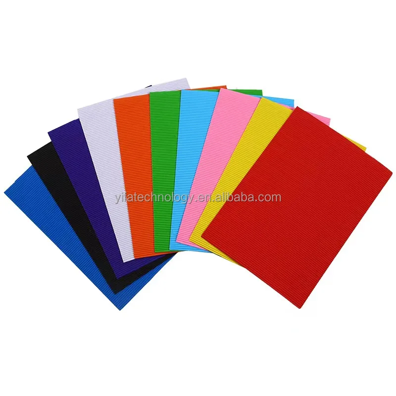 Wholesale A4 Size Colorful Corrugated Cardboard Paper Sheets For Craft
