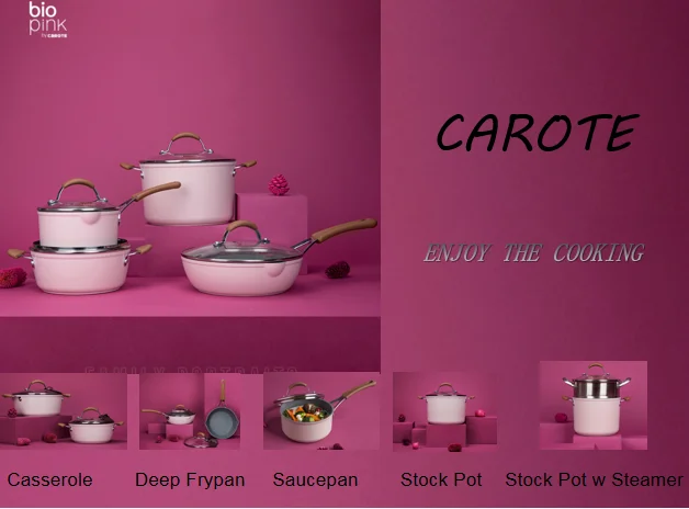 carote forged aluminum casseroles with s/s