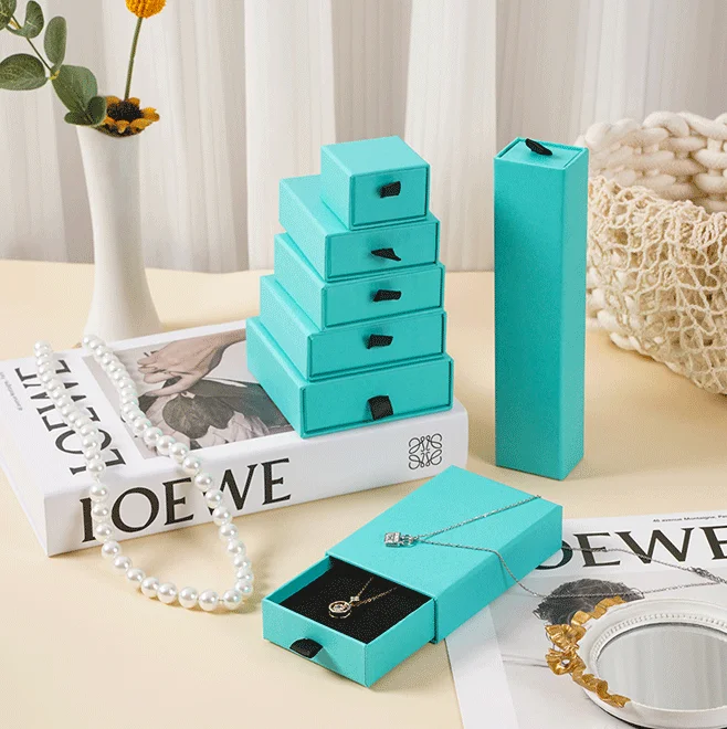 Panton Mini Custom Logo Paper Boxes Pendant Necklace Bracelet Jewelry