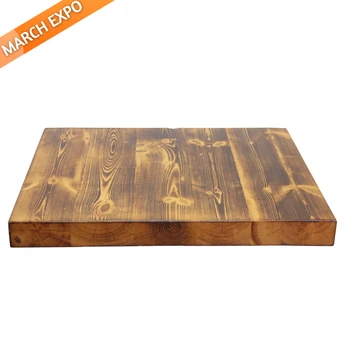 commercial table top Hand made antique finish solid ash wood table top dinning table top for coffee shop dining room restaurant