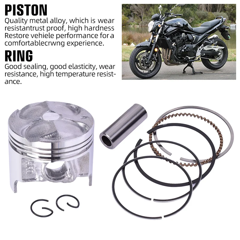 1/4セット オートバイエンジンピストンリングキット ボア STDサイズ
